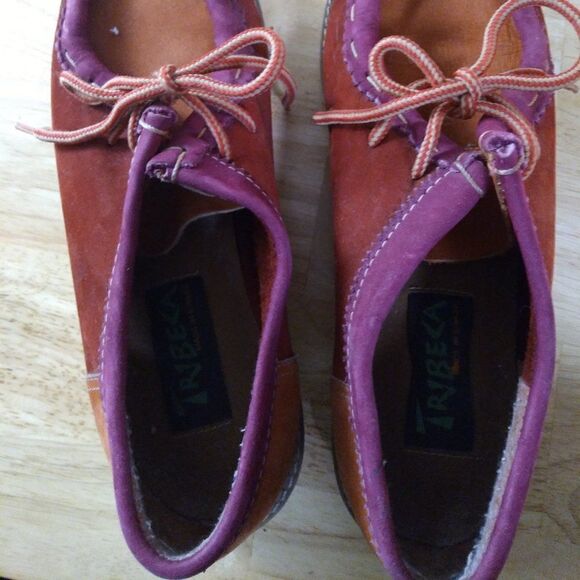 Vintage Tribeca Three Tone Leather Wallabee Loafer Shoes - Picture 6 of 7